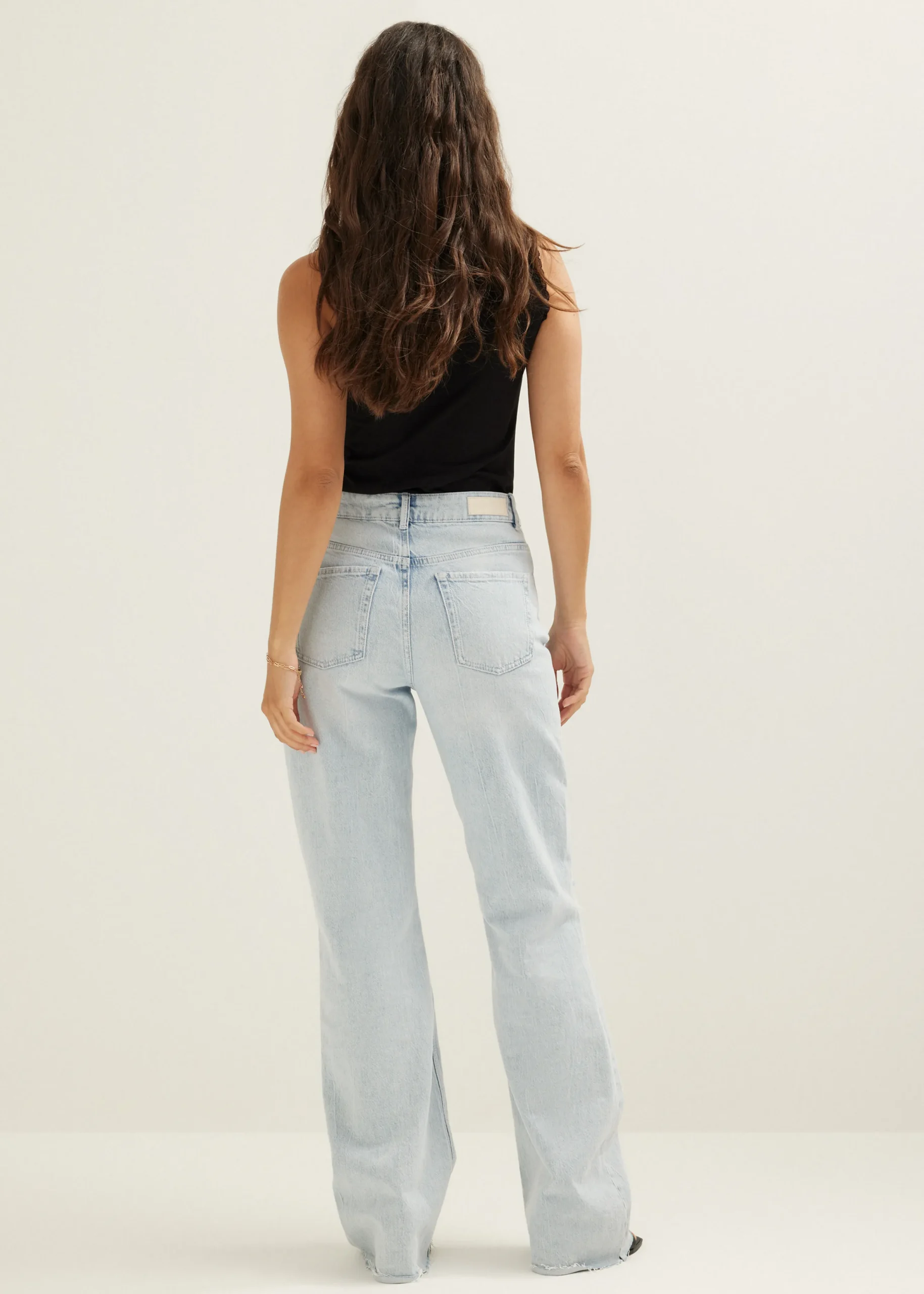 Hot Cotton Club Basic singlet breed met kant zwart