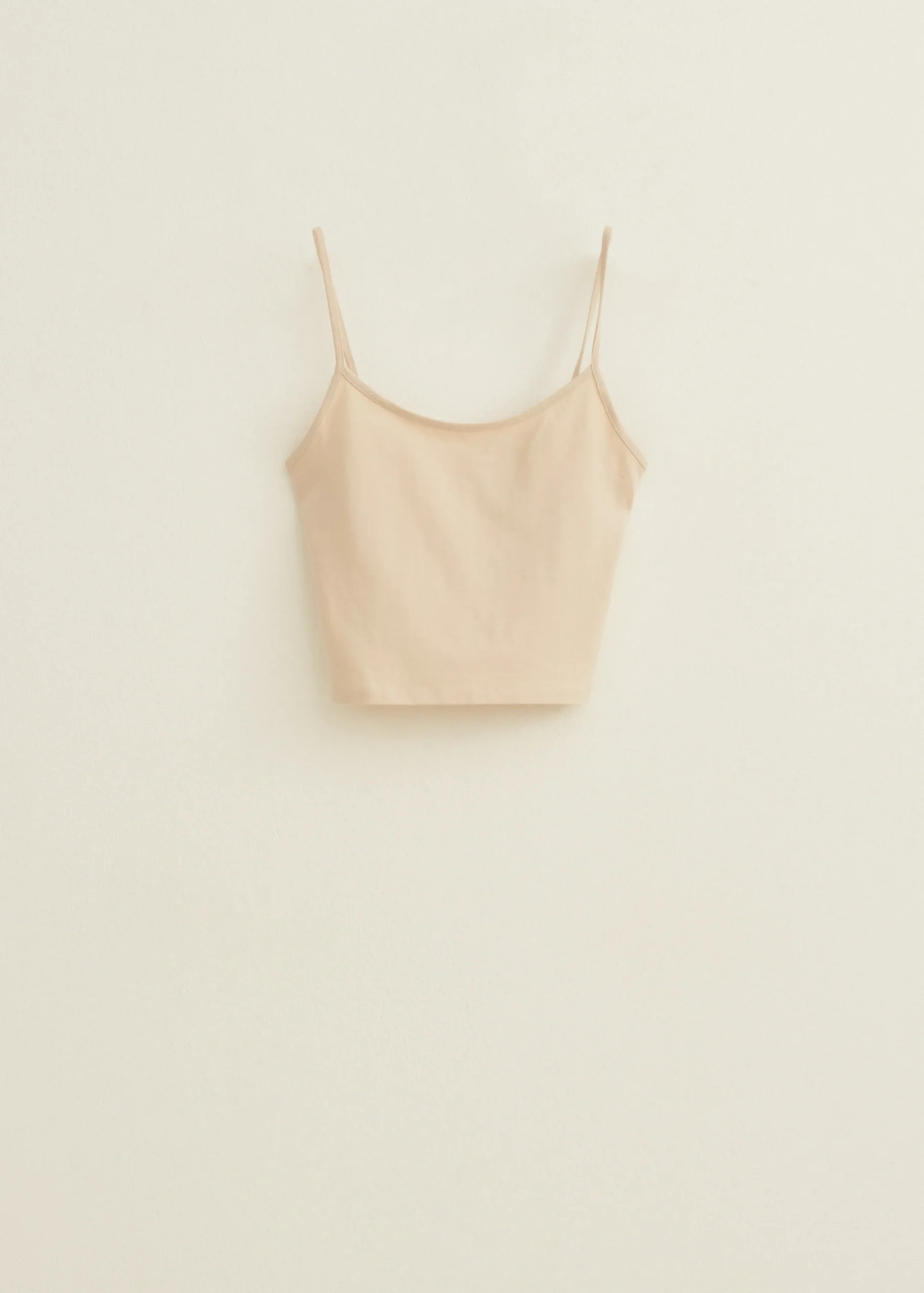 Discount Cotton Club Basic singlet cropped lichtzand
