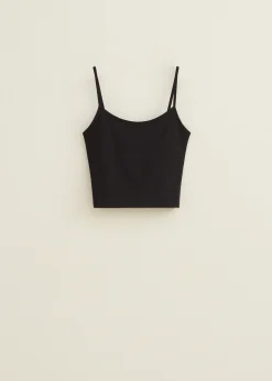 Best Cotton Club Basic singlet cropped zwart