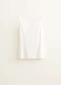 Fashion Cotton Club Basic singlet met kant detail wit