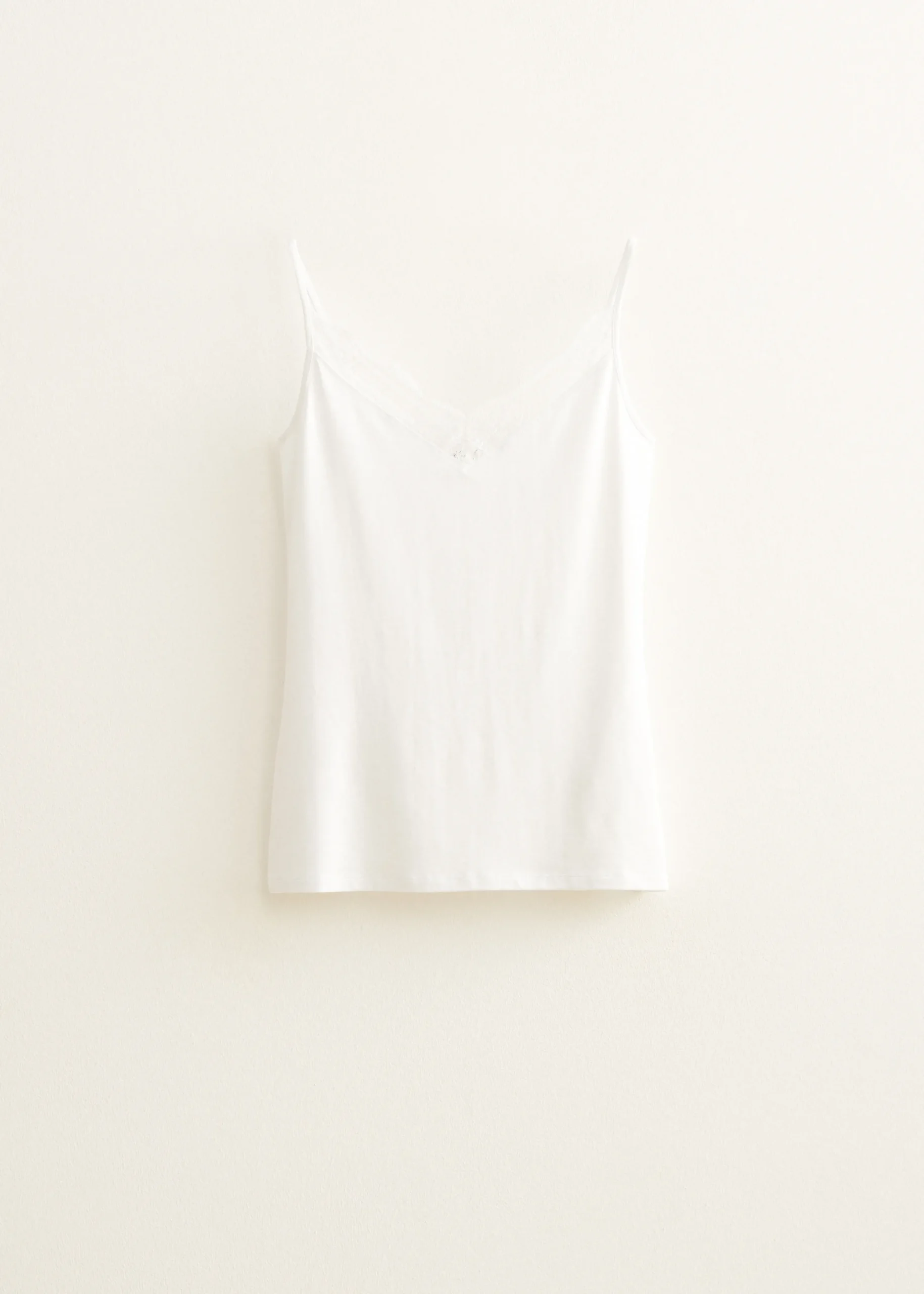 Fashion Cotton Club Basic singlet met kant detail wit
