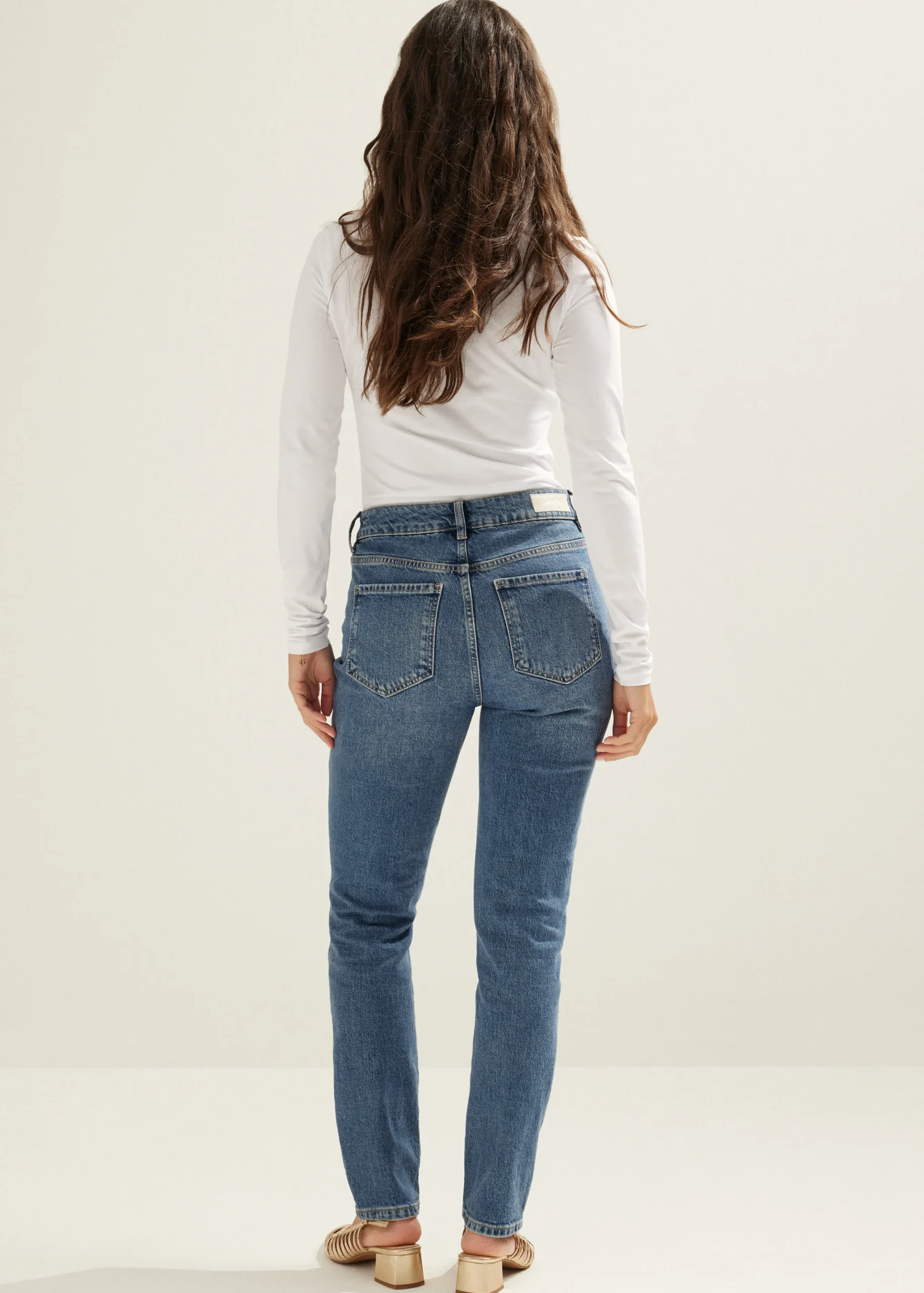 Best Cotton Club Basic top met lange mouwen wit