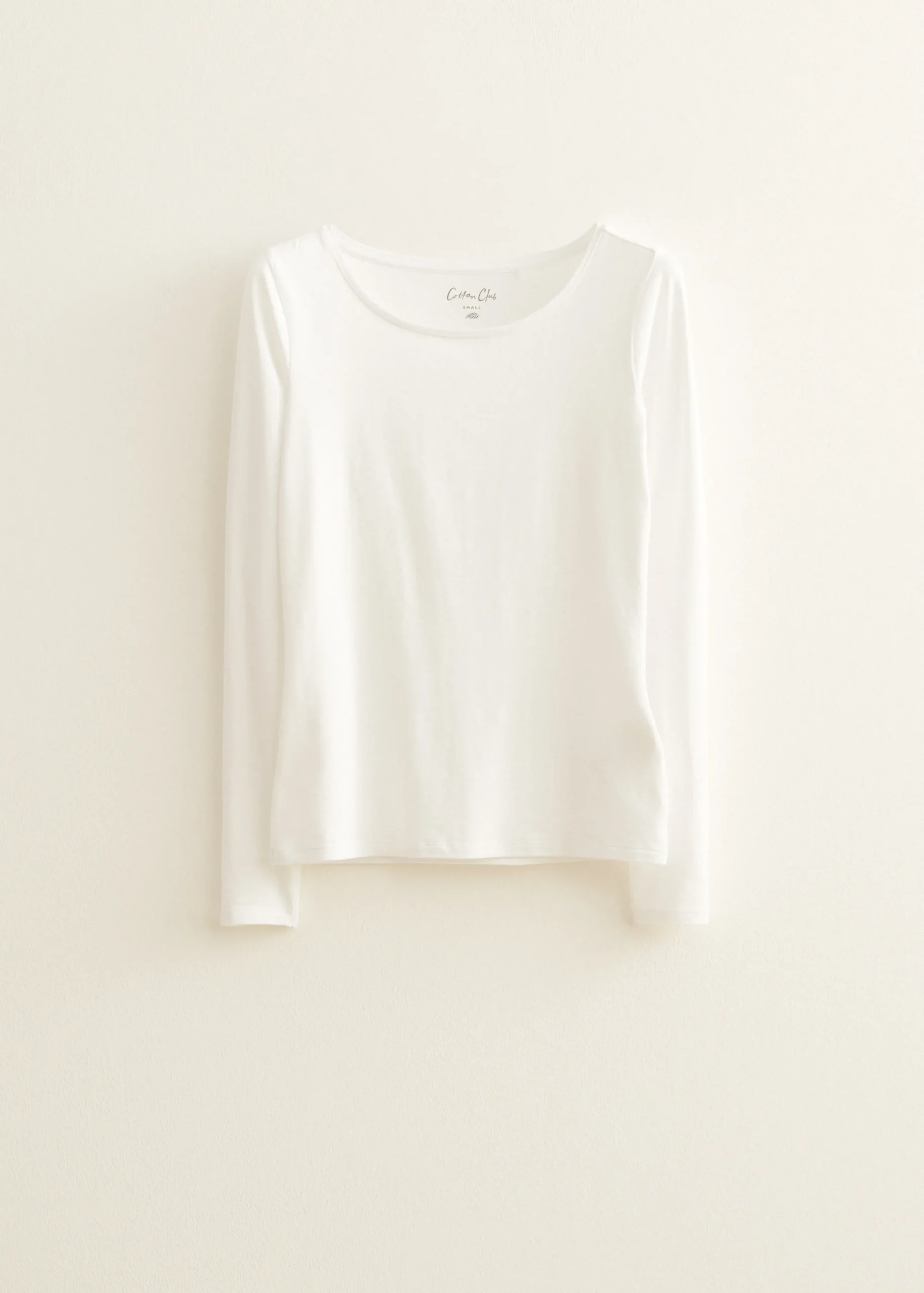 Best Cotton Club Basic top met lange mouwen wit