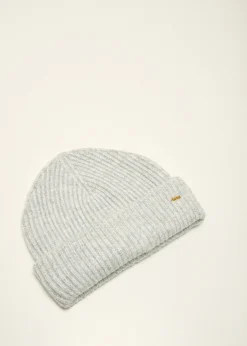 Hot Cotton Club Beanie met logo grijsgemêleerd