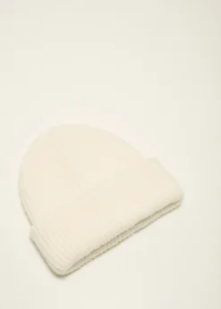 New Cotton Club Beanie met rib ecru