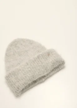Clearance Cotton Club Beanie wolmix grijs,lichtmelee