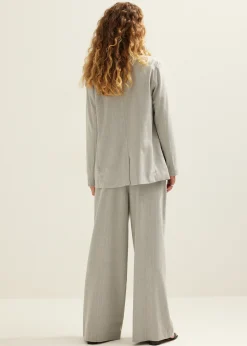 Fashion Cotton Club Blazer met krijtstreep grijsgem&ecirc;leerd