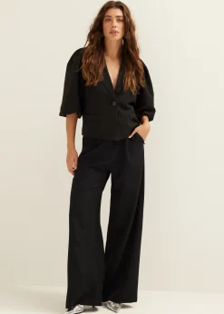 Sale Cotton Club Blazer met pofmouw zwart