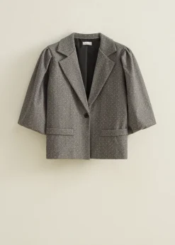 Clearance Cotton Club Blazer met strass details grijs,zilver