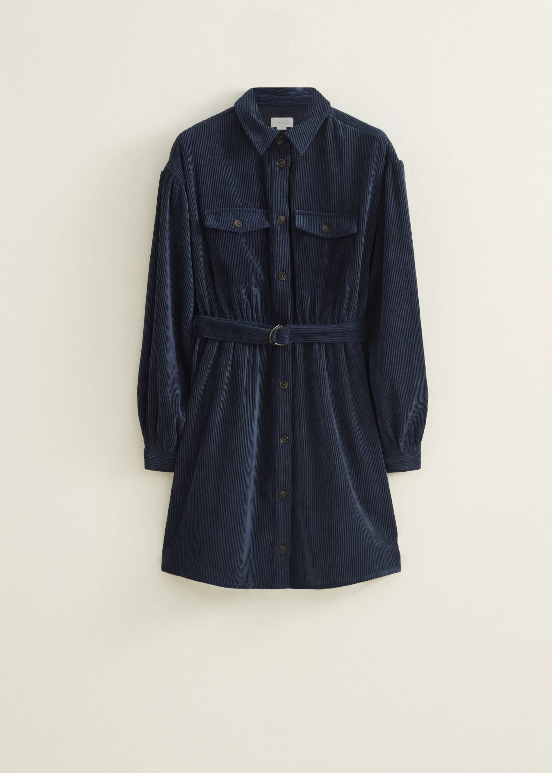 Clearance Cotton Club Blouse jurk van corduroy donkerblauw