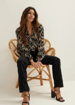 Hot Cotton Club Blouse met all-over print mint