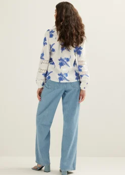 Online Cotton Club Blouse met borduurwerk wit,off-white