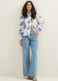 Online Cotton Club Blouse met borduurwerk wit,off-white