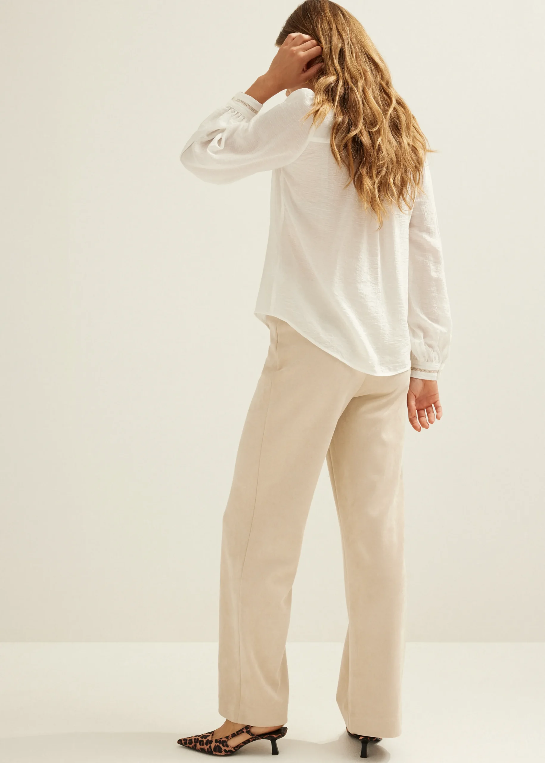 Discount Cotton Club Blouse met lurex details wit,off-white