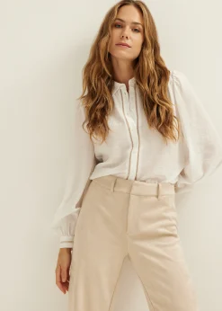 Discount Cotton Club Blouse met lurex details wit,off-white