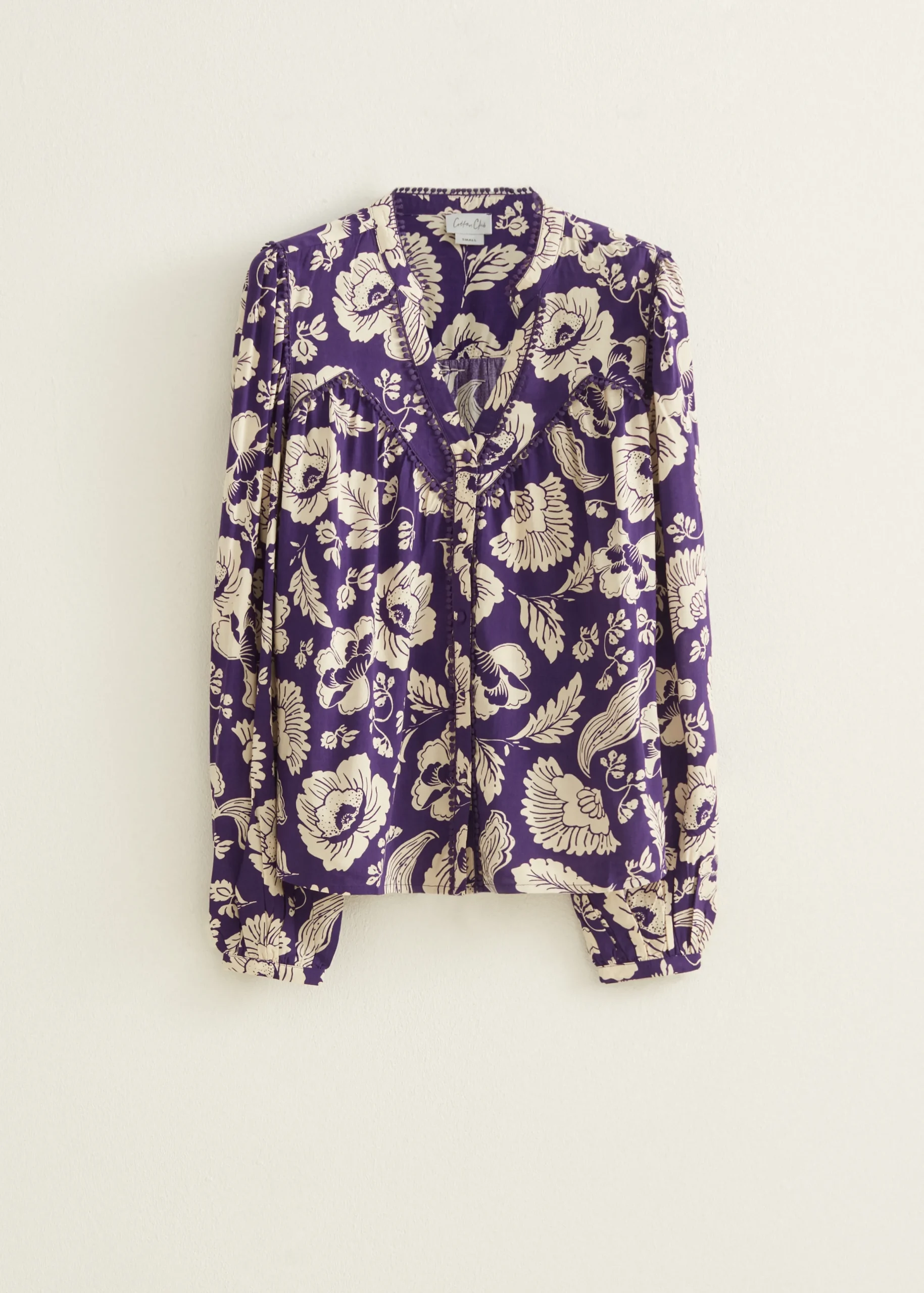 Best Cotton Club Blouse met print lichtzand