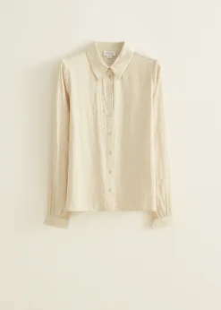 Fashion Cotton Club Blouse met studs lichtzand