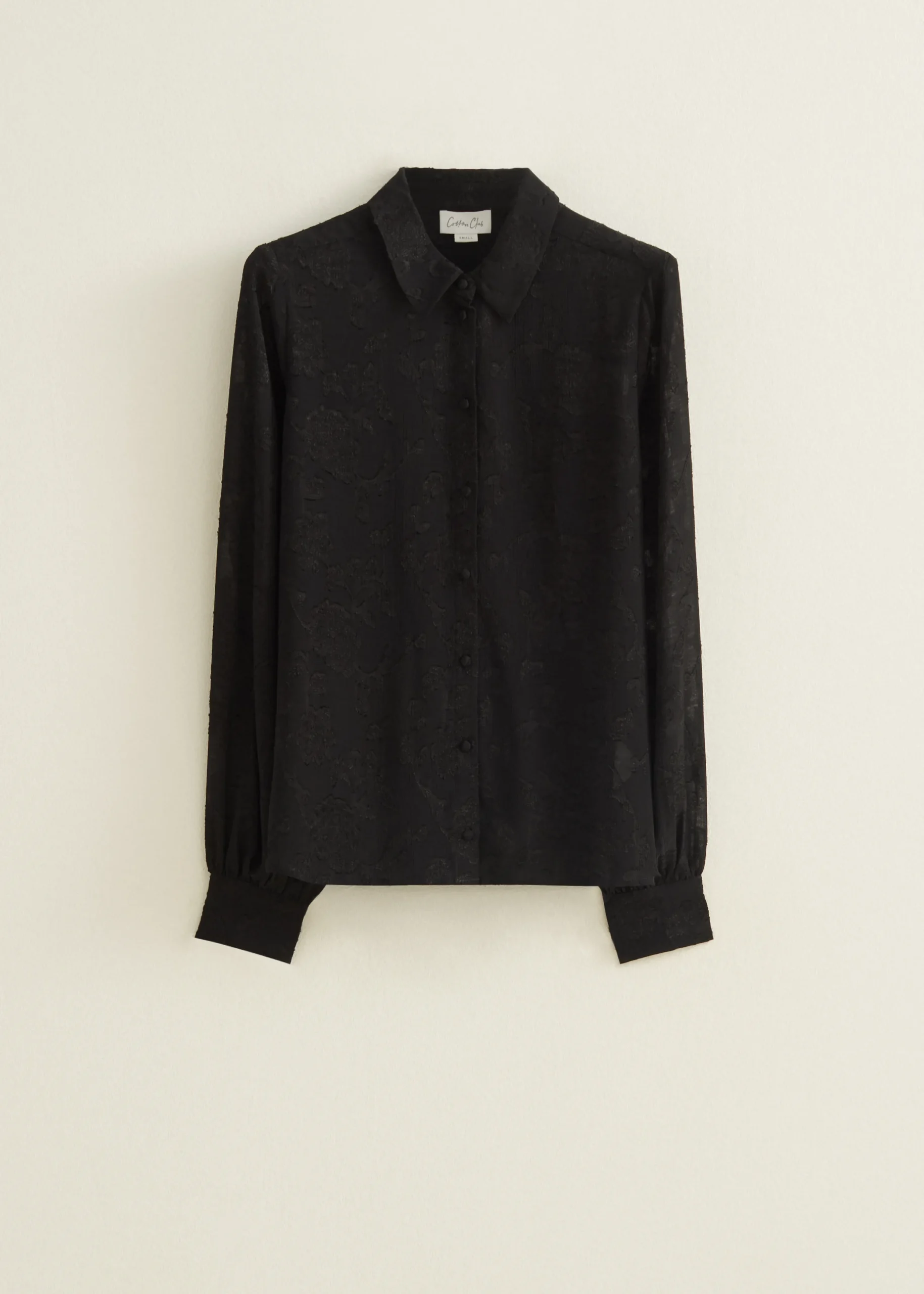Online Cotton Club Blouse van chiffon zwart
