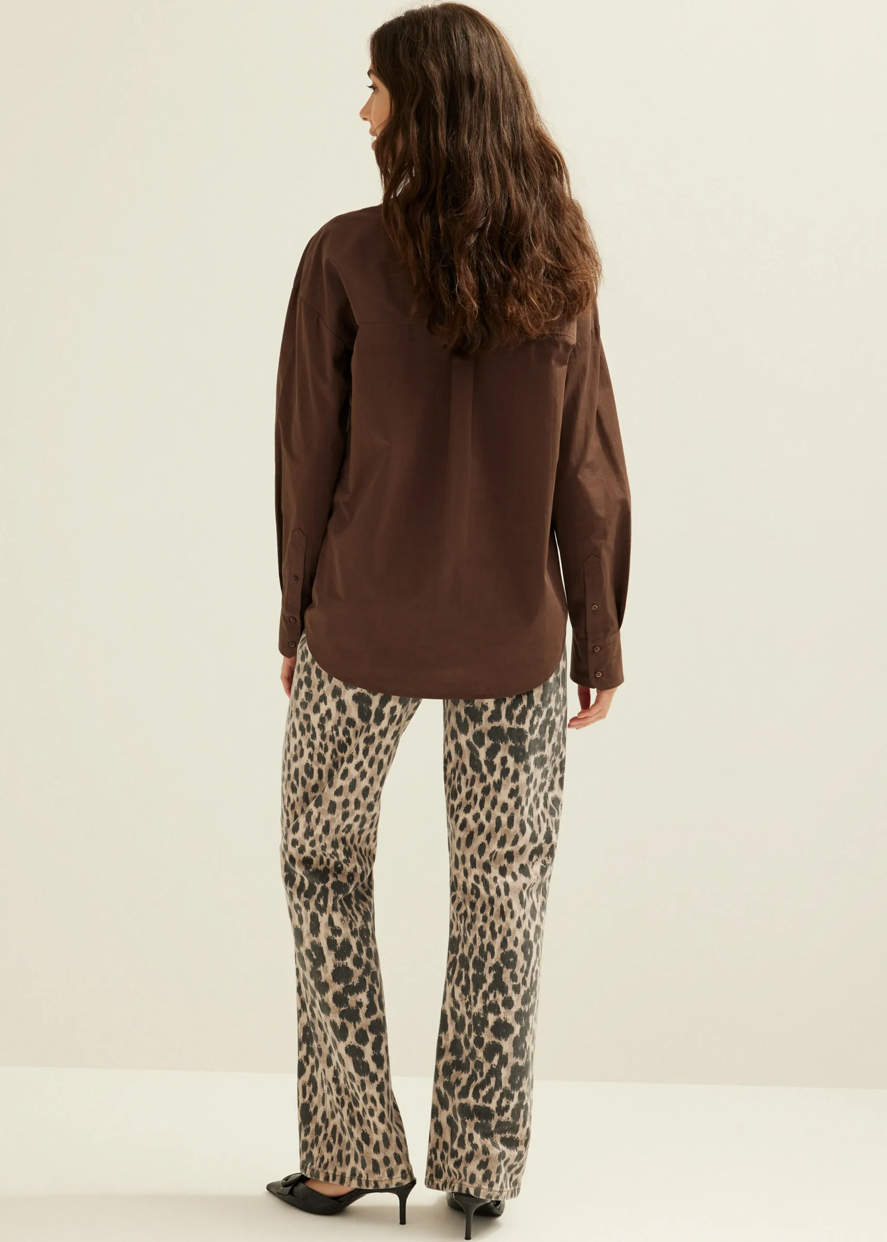Best Cotton Club Blouse van poplin choco