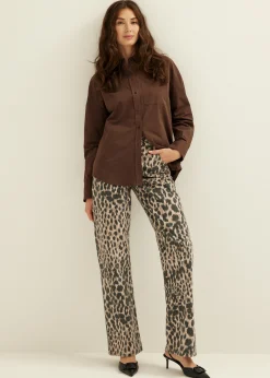 Best Cotton Club Blouse van poplin choco
