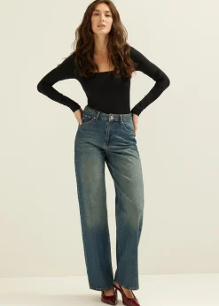 New Cotton Club Body met lange mouw zwart