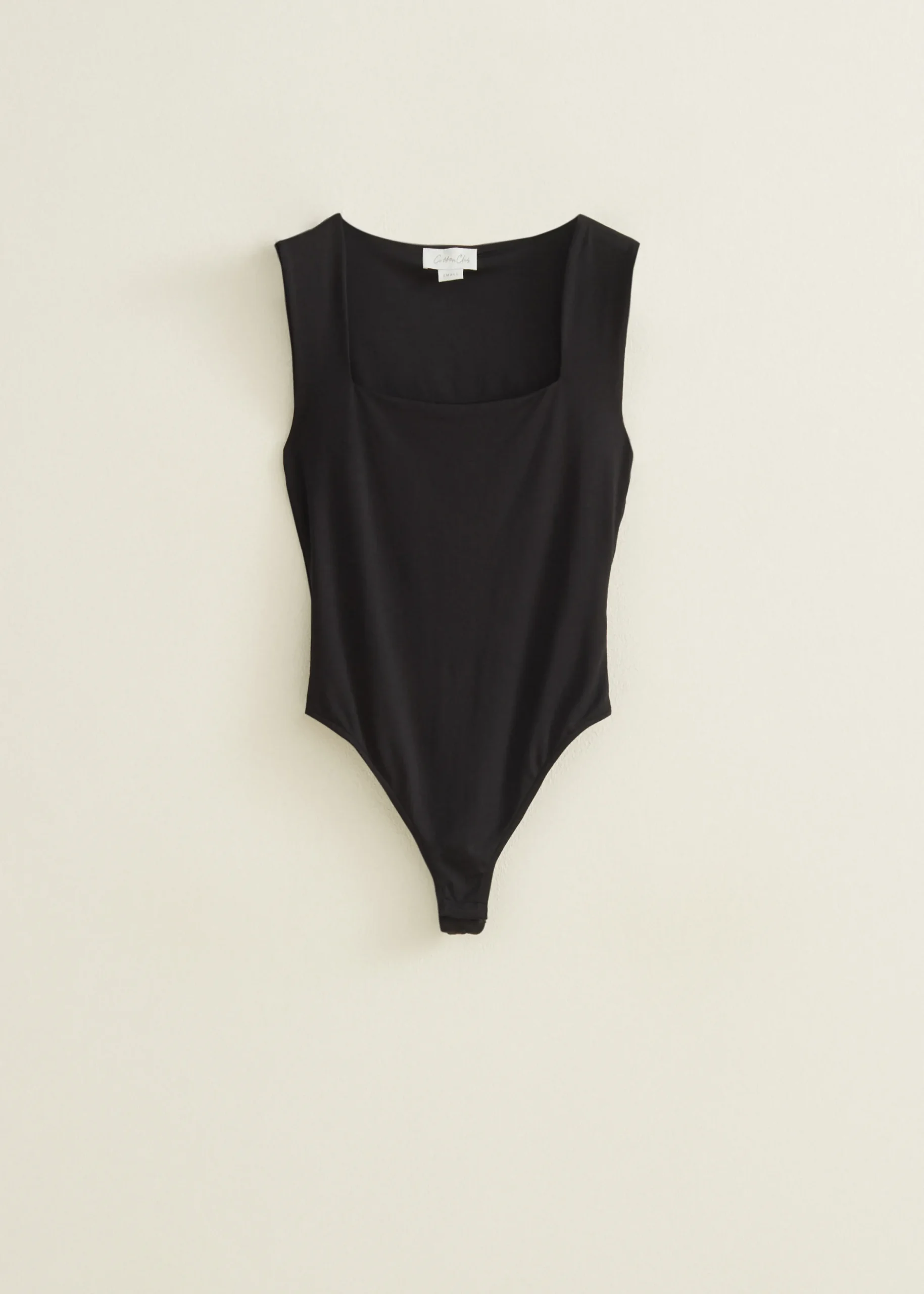 Sale Cotton Club Body met vierkante halslijn zwart
