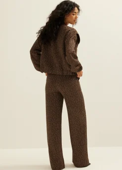 Fashion Cotton Club Bomberjack jacquard bruin