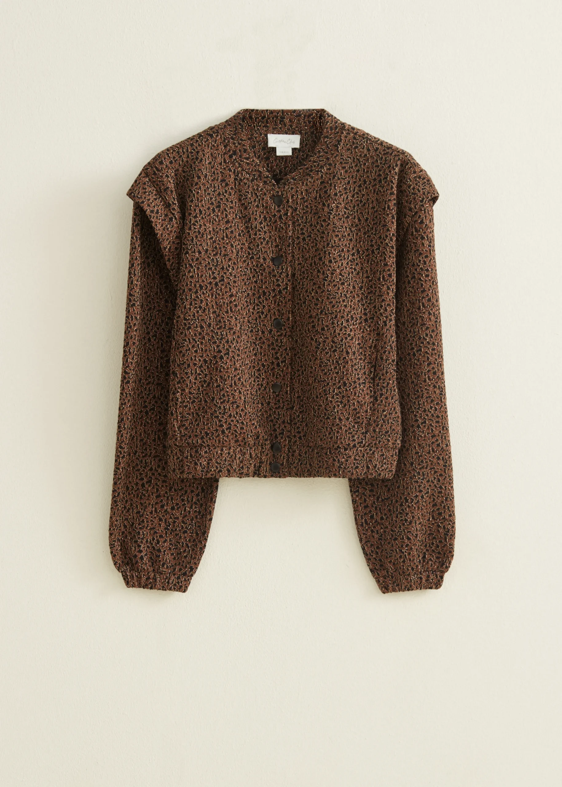 Fashion Cotton Club Bomberjack jacquard bruin
