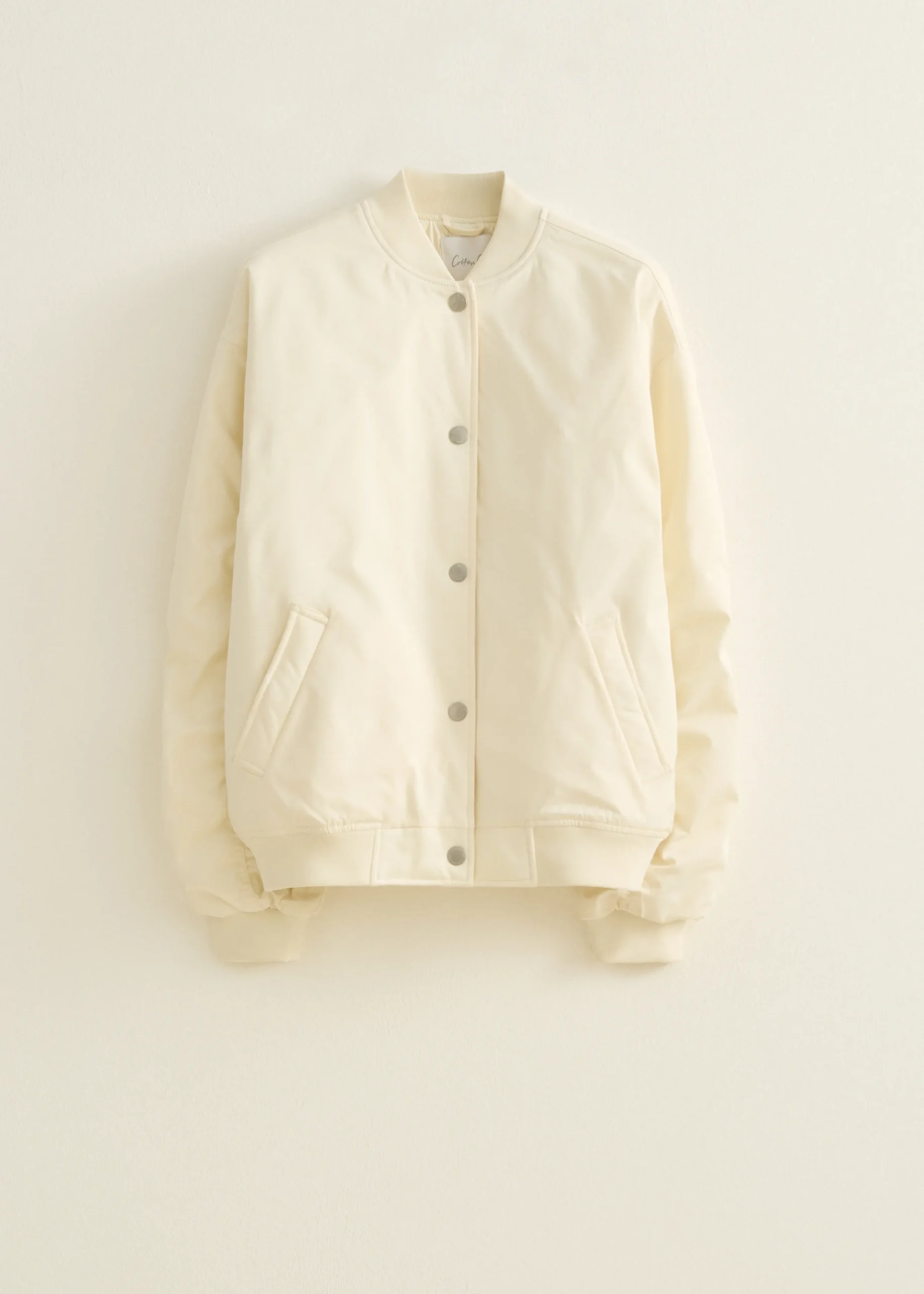 Outlet Cotton Club Bomberjack met klassieke look ecru