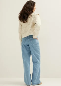 Outlet Cotton Club Boucle jas ecru