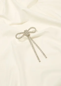 New Cotton Club Broche met strass details grijs