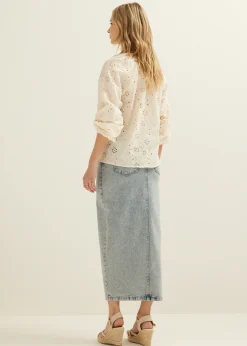 Online Cotton Club Broderie top ecru