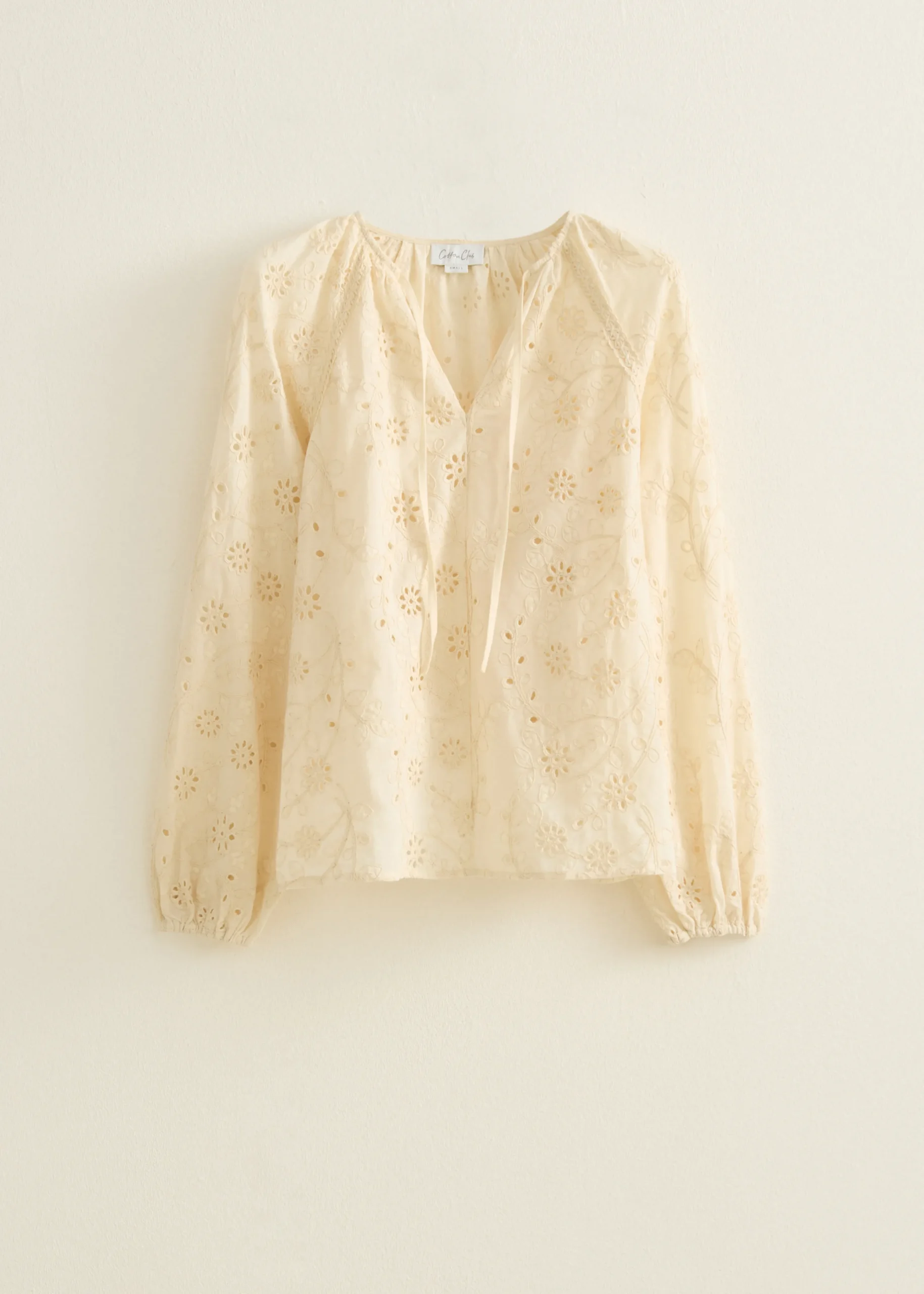 Online Cotton Club Broderie top ecru