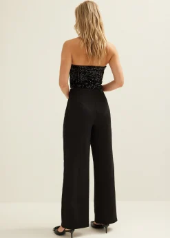 Sale Cotton Club Broek met ceintuur zwart