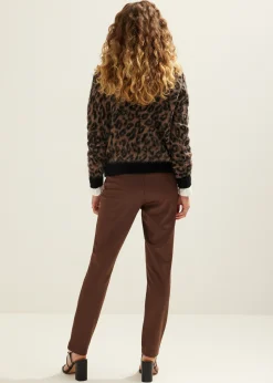 Sale Cotton Club Broek skinny stretch choco