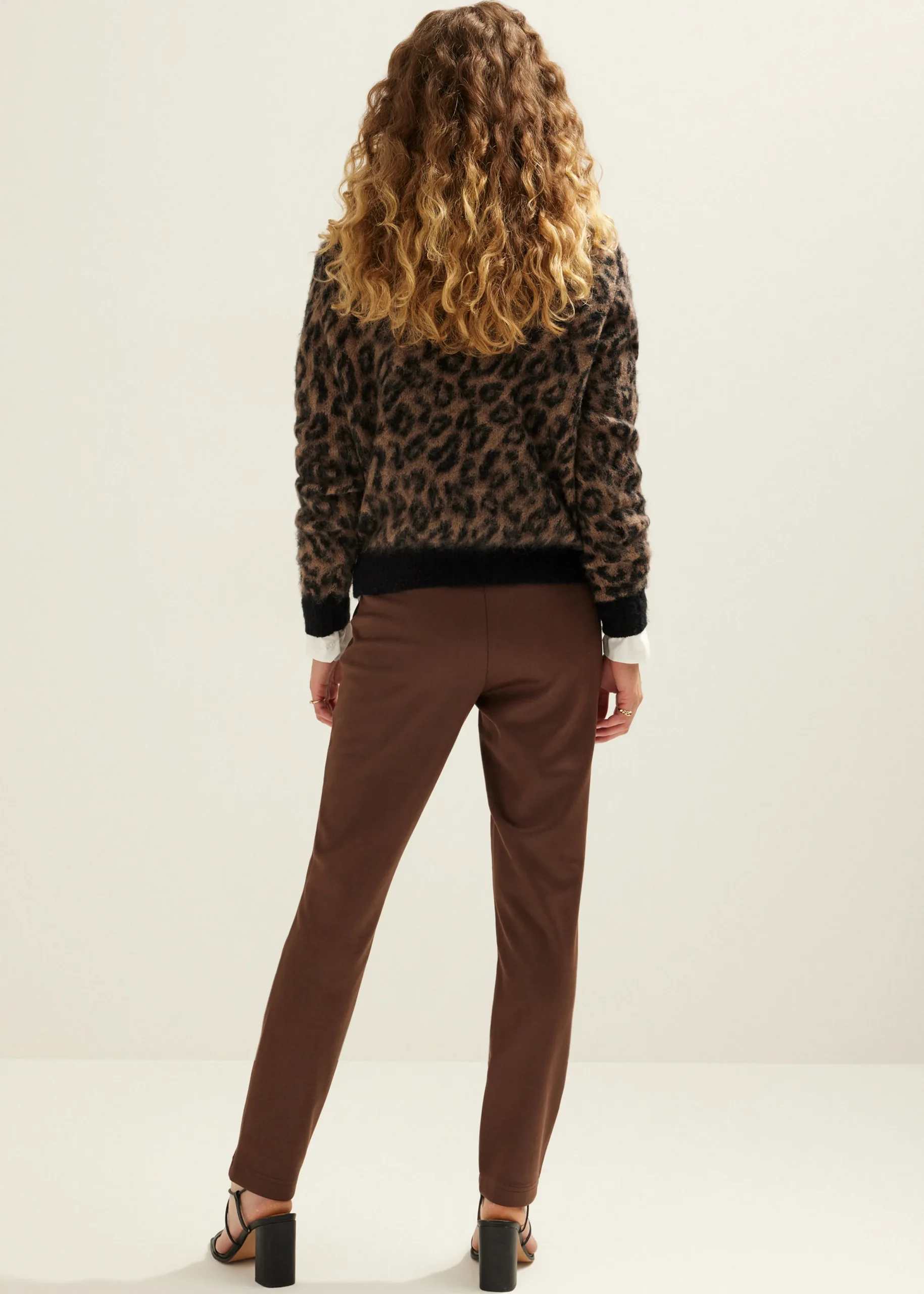 Sale Cotton Club Broek skinny stretch choco