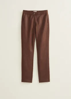 Sale Cotton Club Broek skinny stretch choco