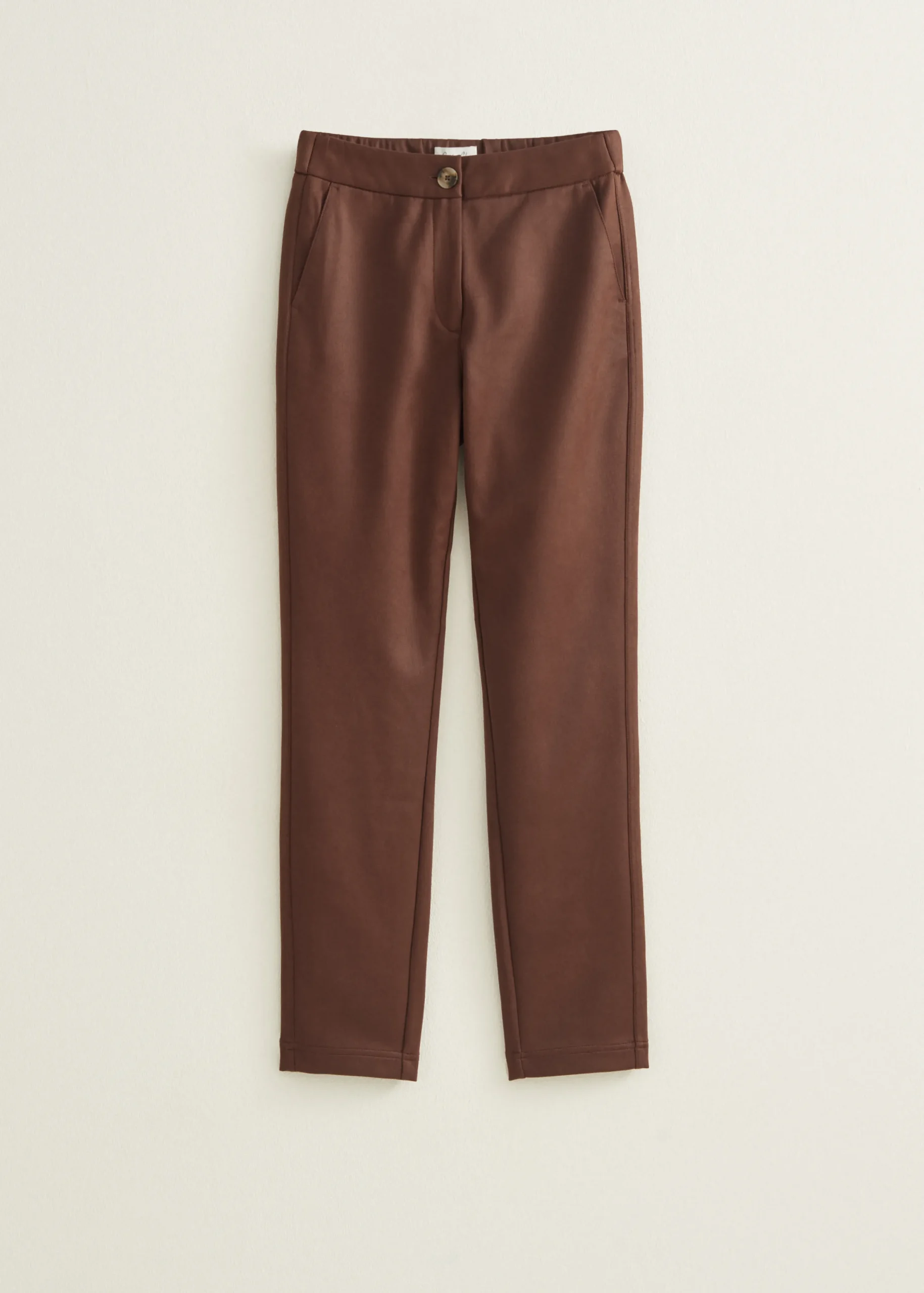 Sale Cotton Club Broek skinny stretch choco
