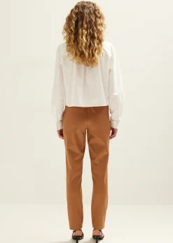 Outlet Cotton Club Broek skinny stretch softmocca
