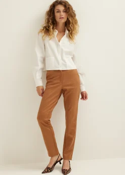 Outlet Cotton Club Broek skinny stretch softmocca