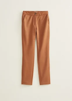 Outlet Cotton Club Broek skinny stretch softmocca