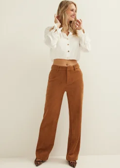 Sale Cotton Club Broek van suedine softmocca