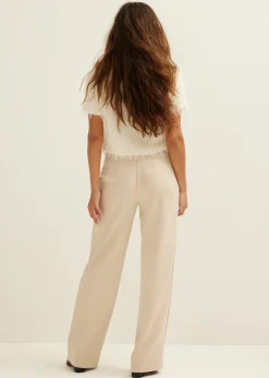 Best Cotton Club Broek van suedine zand
