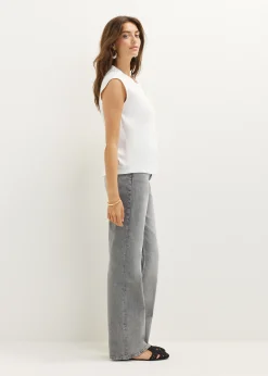 Outlet Cotton Club Charlie wide leg jeans grijs,usedlight