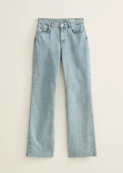 Online Cotton Club Charlie wide leg jeans middenblauw