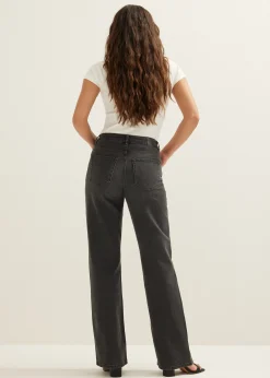 Fashion Cotton Club Charlie wide leg jeans zwart,usedmiddle