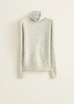 Online Cotton Club Col trui gebreid grijs,lichtmelee