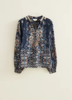 Sale Cotton Club Crochet top met print meerkleurig