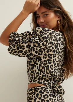 Sale Cotton Club Crop top met print meerkleurig