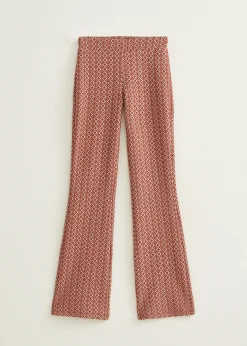 Online Cotton Club Flare broek met print brique,midden